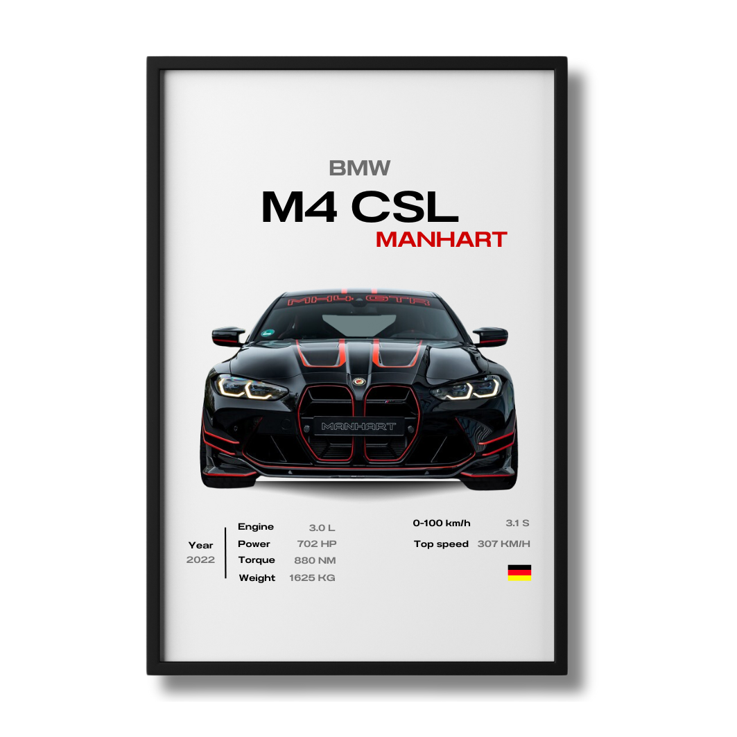 BMW - M4 CSL Manhart – WallPoster