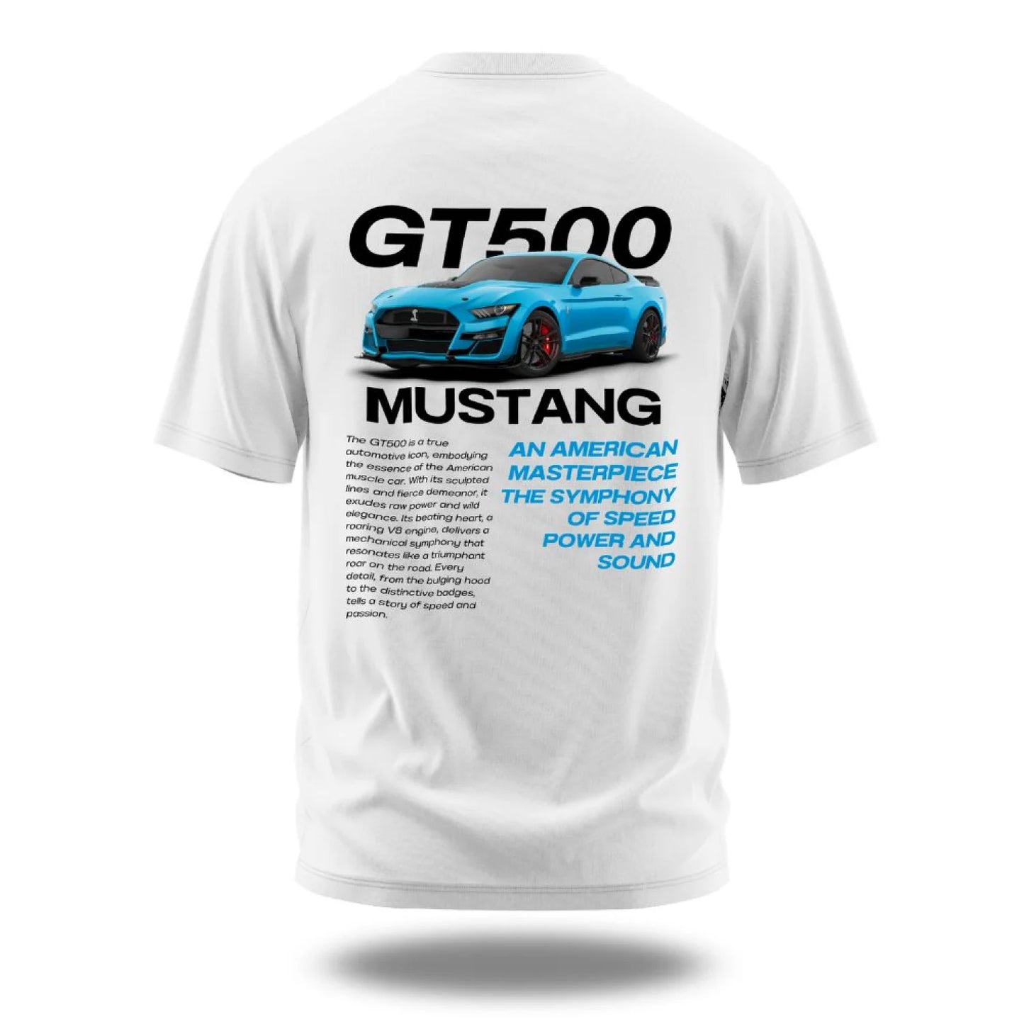 Gt500 Mustang T-Shirt White / S Print Material